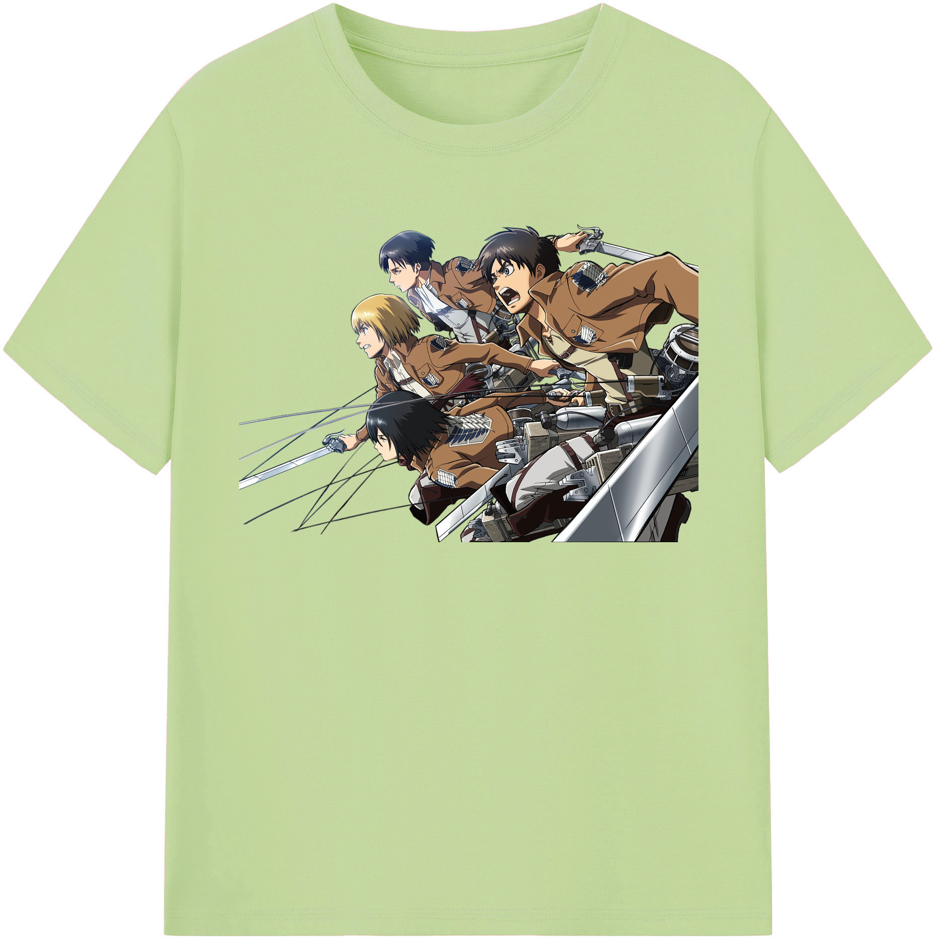 （画像用） 進撃の巨人 Attack on Titan 綿100％半袖Tシャツ（フロントプリント）